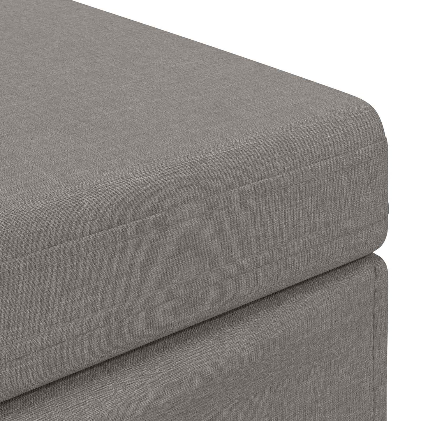 Hocker Taupe 81 x 41 x 40 cm Stoff und Pressholz