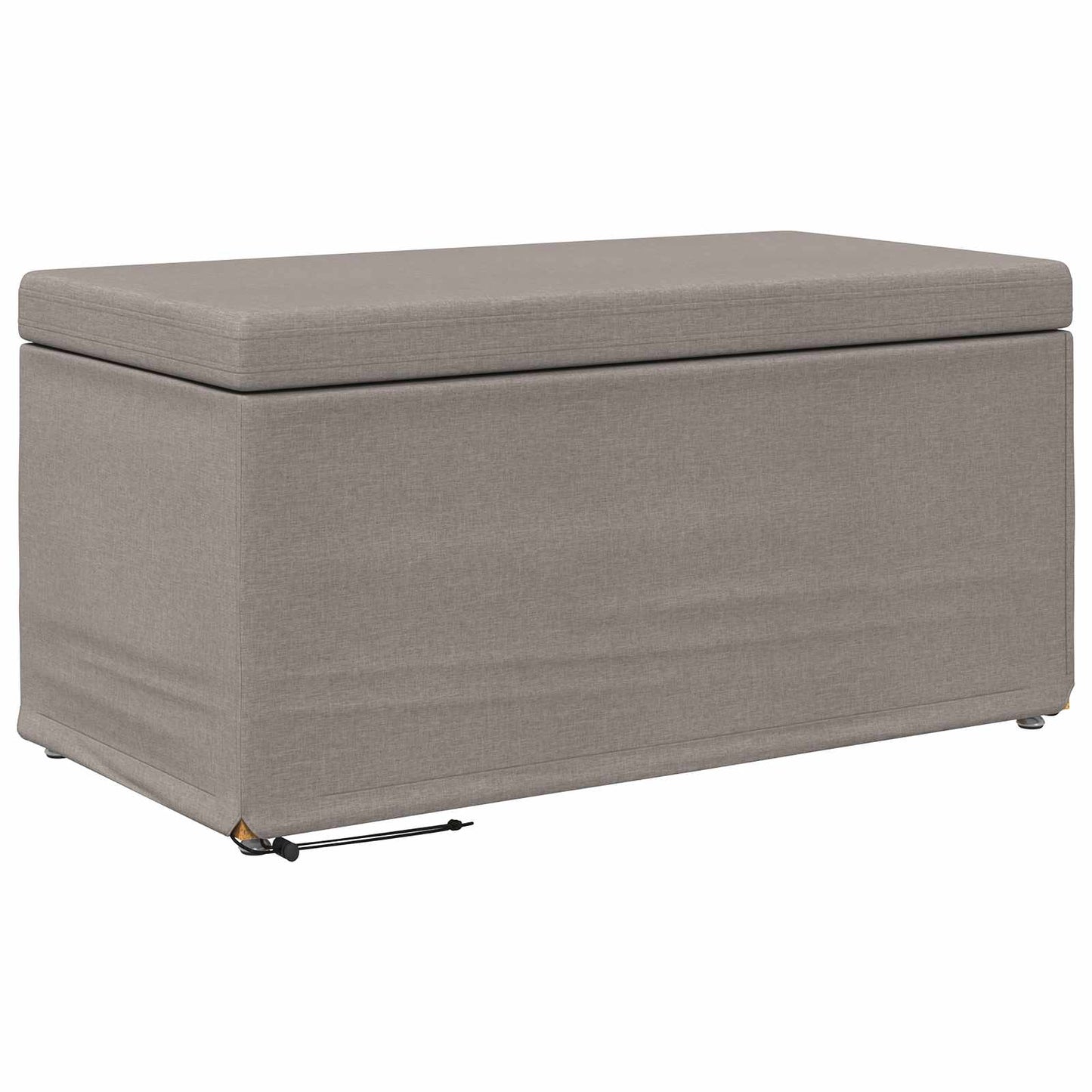 Hocker Taupe 81 x 41 x 40 cm Stoff und Pressholz