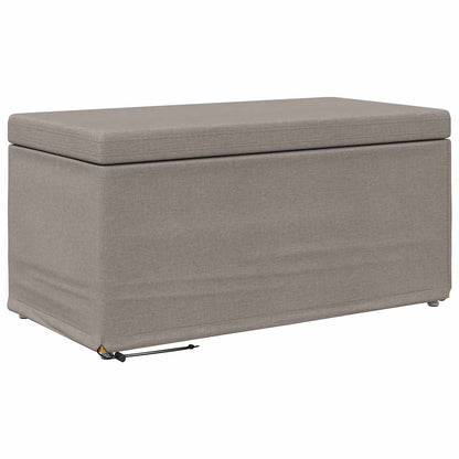 Hocker Taupe 81 x 41 x 40 cm Stoff und Pressholz