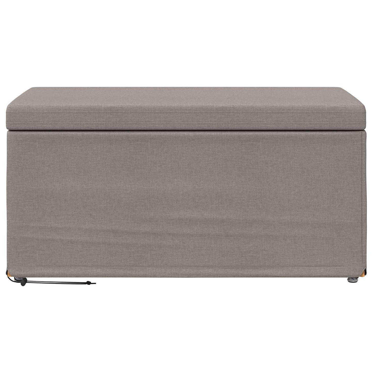 Hocker Taupe 81 x 41 x 40 cm Stoff und Pressholz