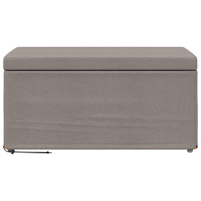 Hocker Taupe 81 x 41 x 40 cm Stoff und Pressholz