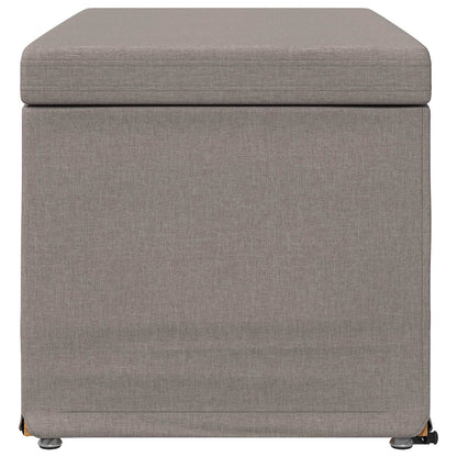 Hocker Taupe 81 x 41 x 40 cm Stoff und Pressholz
