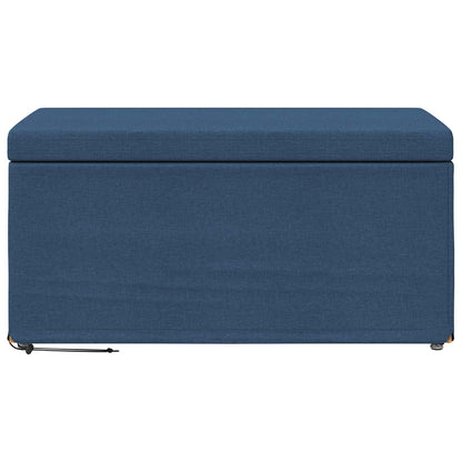 Hocker Blau 81 x 41 x 40 cm Stoff und Pressholz