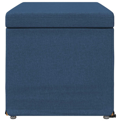 Hocker Blau 81 x 41 x 40 cm Stoff und Pressholz
