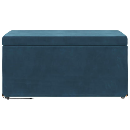 Hocker Blau 81 x 41 x 40 cm Samt und Engineering Holz