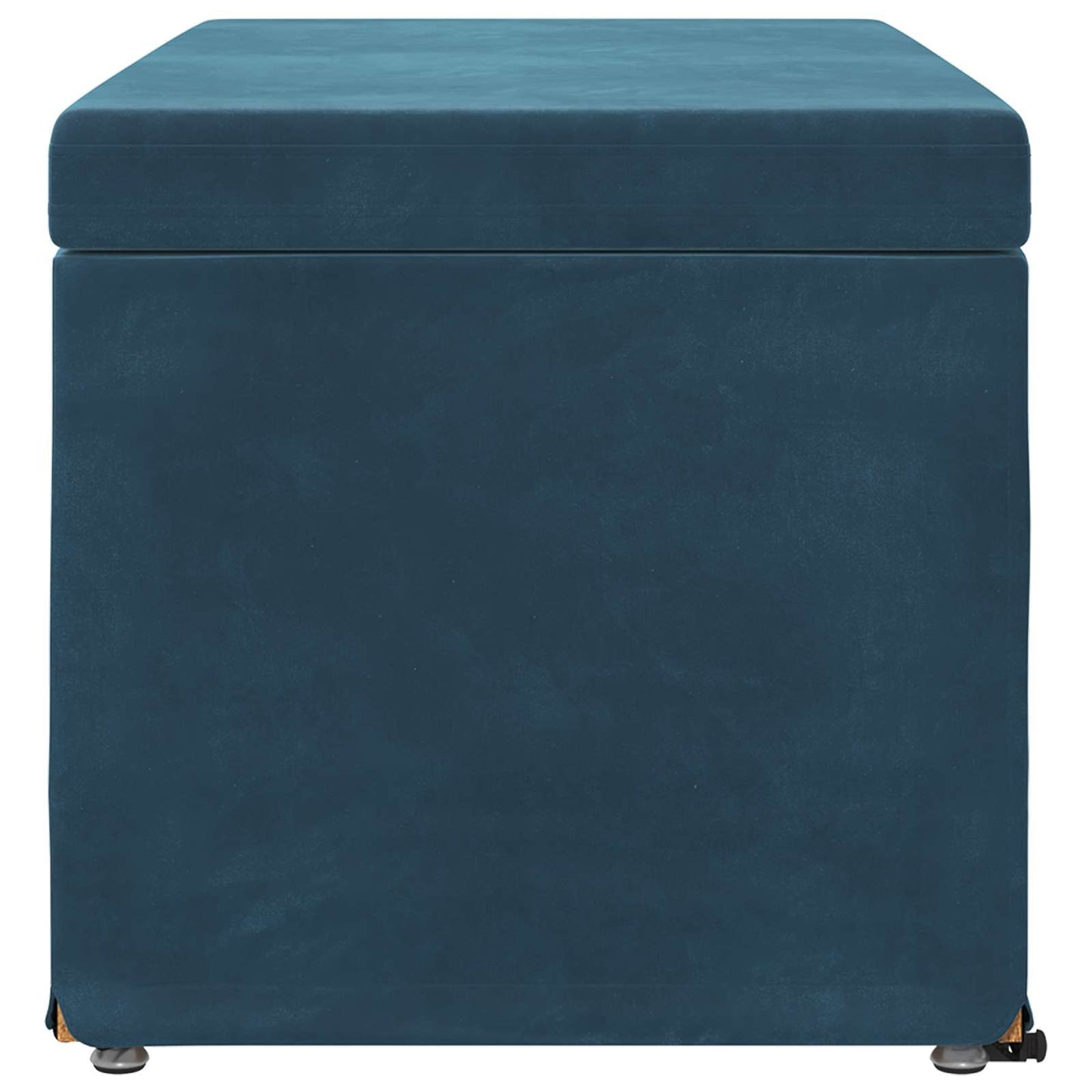 Hocker Blau 81 x 41 x 40 cm Samt und Engineering Holz