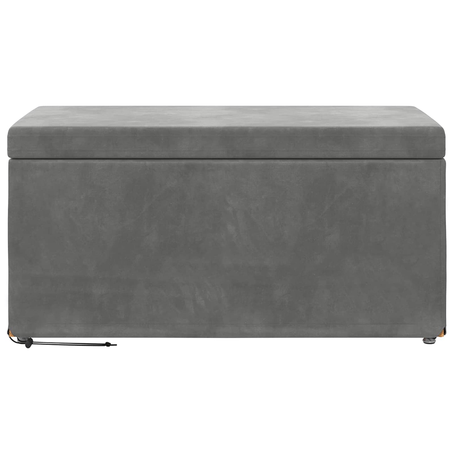 Hocker Dunkelgrau 81 x 41 x 40 cm Samt und Engineering Holz