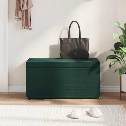 Hocker Dunkelgrün 81 x 41 x 40 cm Samt und Engineering Holz