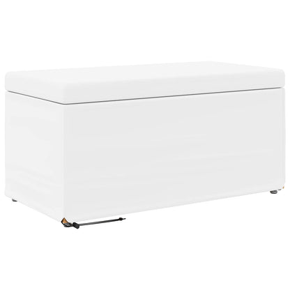 Hocker Weiß 81 x 41 x 40 cm Kunstleder und Engineering Holz