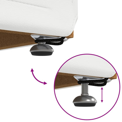 Hocker Weiß 81 x 41 x 40 cm Kunstleder und Engineering Holz