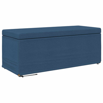 Hocker Blau 101 x 41 x 40 cm Stoff und Pressholz