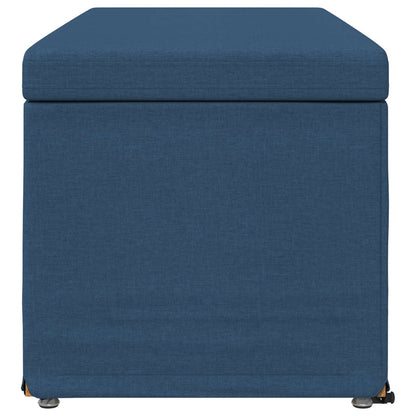 Hocker Blau 101 x 41 x 40 cm Stoff und Pressholz