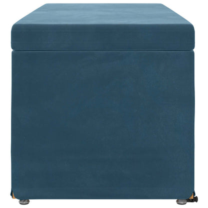 Hocker Blau 101 x 41 x 40 cm Samt und Engineering Holz