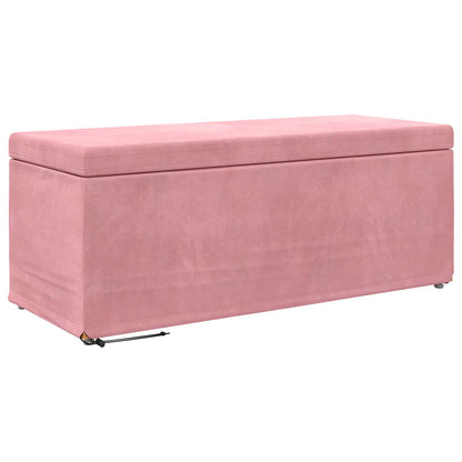 Hocker Rosa 101 x 41 x 40 cm Samt und Engineering Holz
