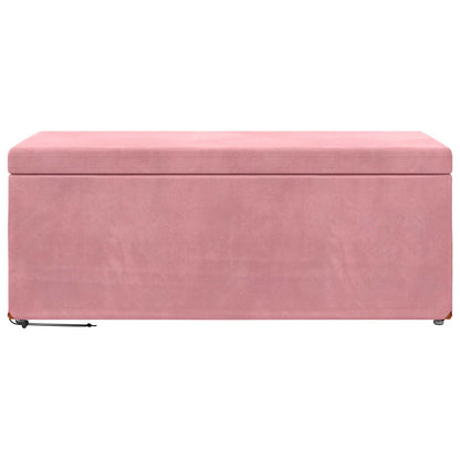 Hocker Rosa 101 x 41 x 40 cm Samt und Engineering Holz