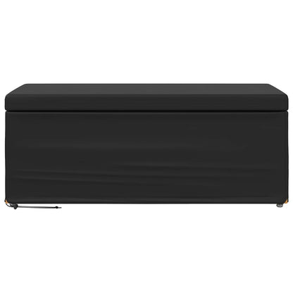 Hocker Schwarz 101 x 41 x 40 cm Kunstleder und Engineering Holz