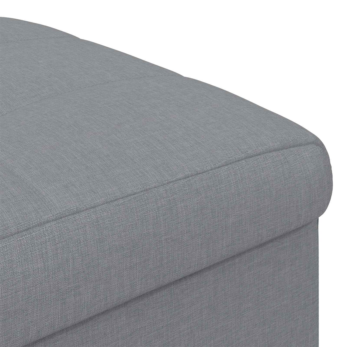 Ottoman mit Stauraum Hellgrau 40 x 40 x 45 cm Stoff