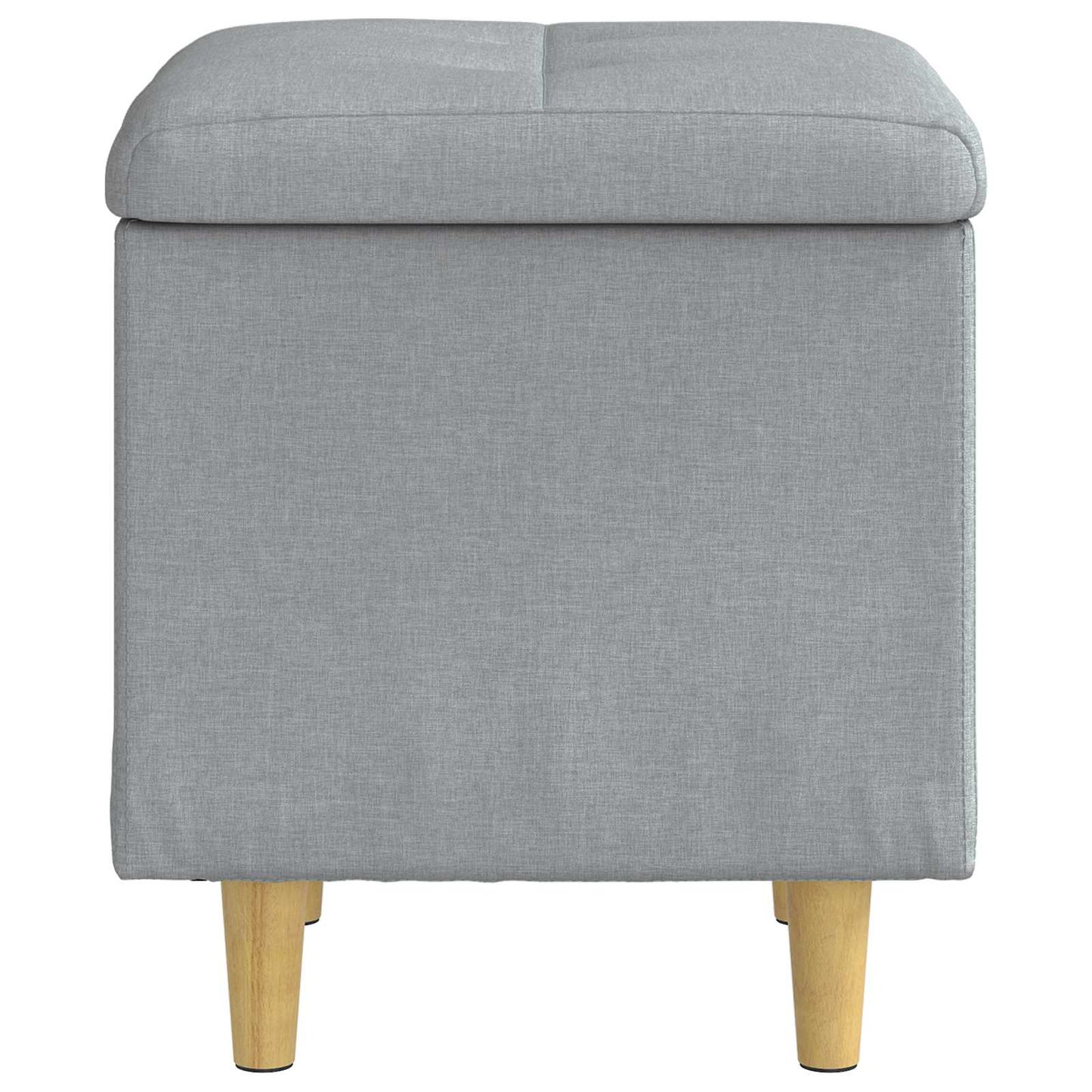 Ottoman mit Stauraum Hellgrau 40 x 40 x 45 cm Stoff