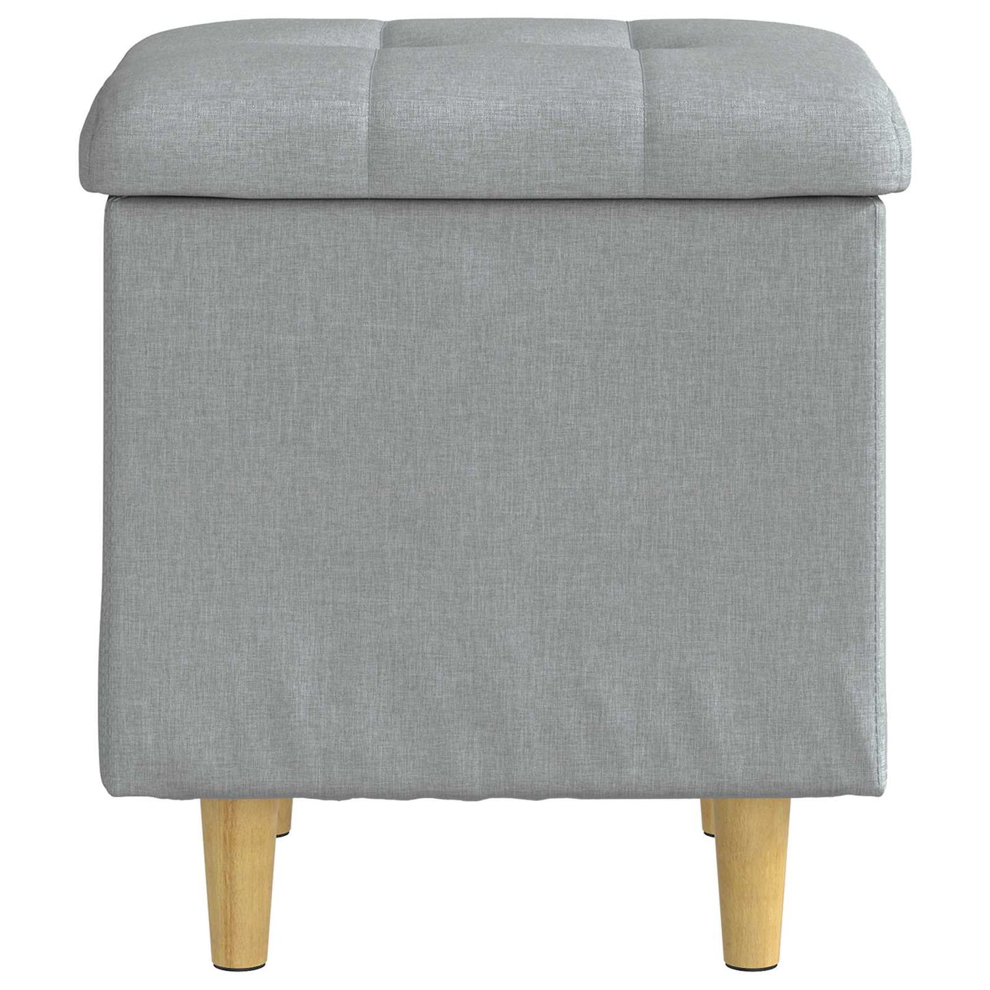 Ottoman mit Stauraum Hellgrau 40 x 40 x 45 cm Stoff