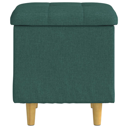 Aufbewahrungsottomane Dunkelgrün 40 x 40 x 45 cm Stoff