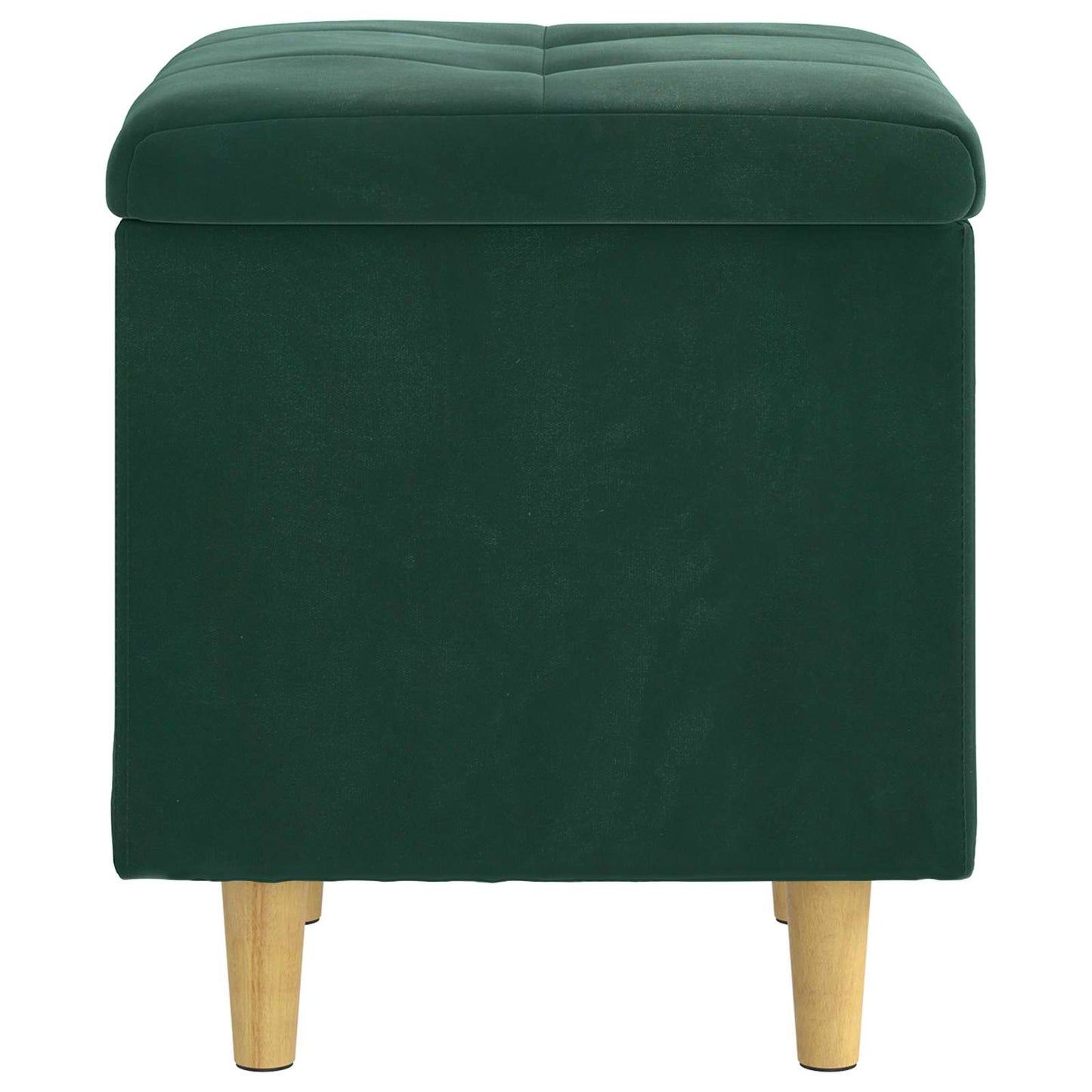 Aufbewahrungsottomane Dunkelgrün 40 x 40 x 45 cm Samt