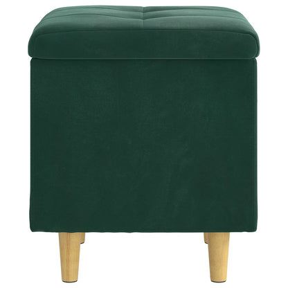 Aufbewahrungsottomane Dunkelgrün 40 x 40 x 45 cm Samt