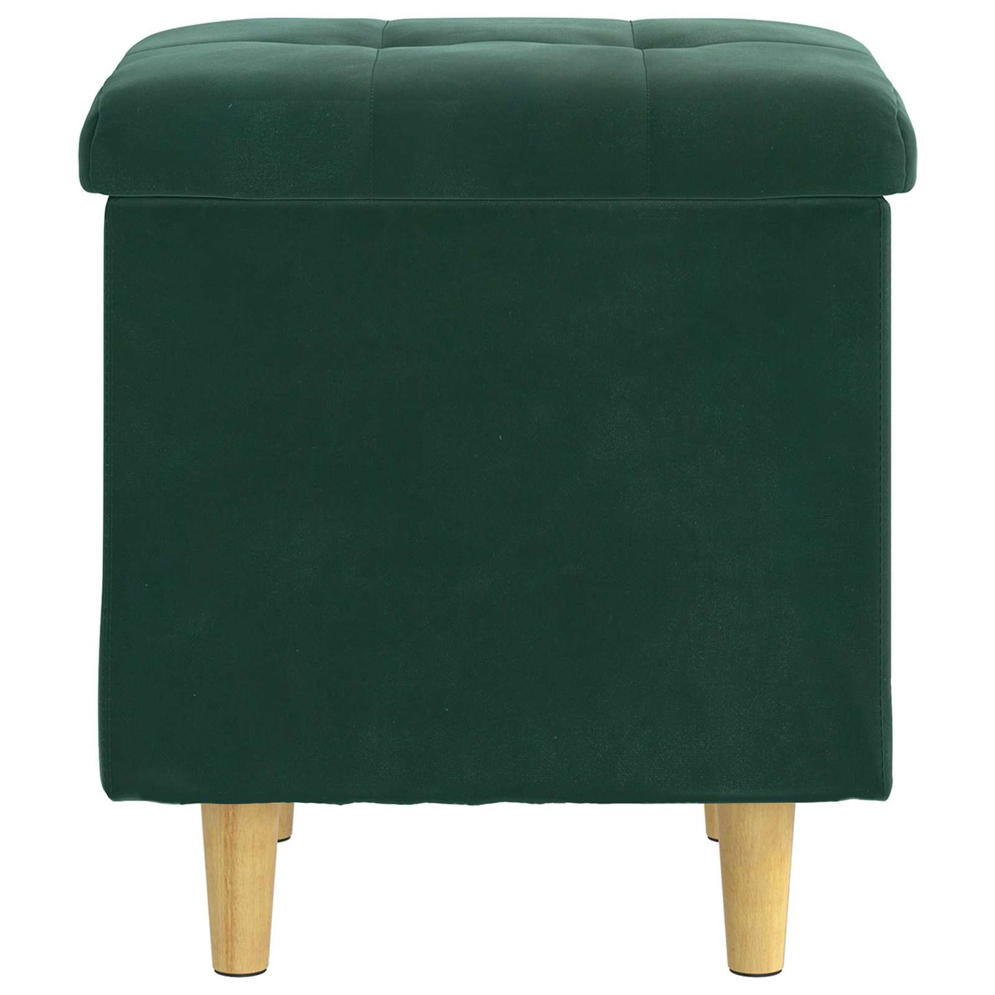 Aufbewahrungsottomane Dunkelgrün 40 x 40 x 45 cm Samt