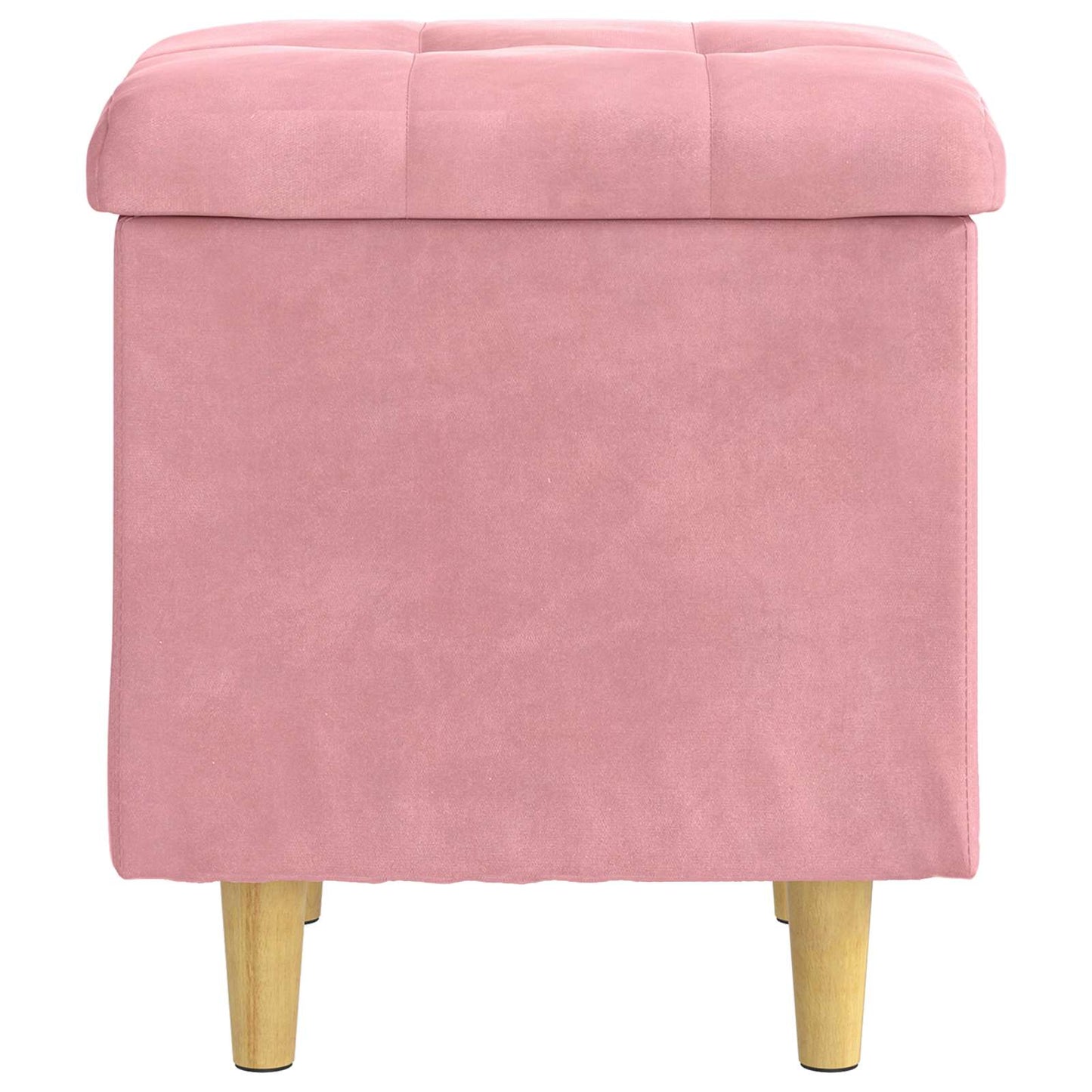 Aufbewahrungsottomane mit Kissen Rosa 40 x 40 x 45 cm Samt