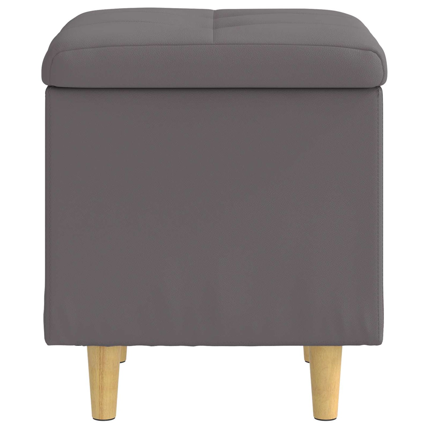 Aufbewahrungsottomane Grau 40 x 40 x 45 cm Kunstleder