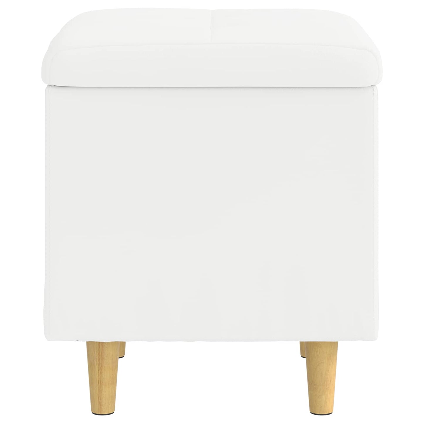 Aufbewahrungsottomane Weiß 40 x 40 x 45 cm Kunstleder