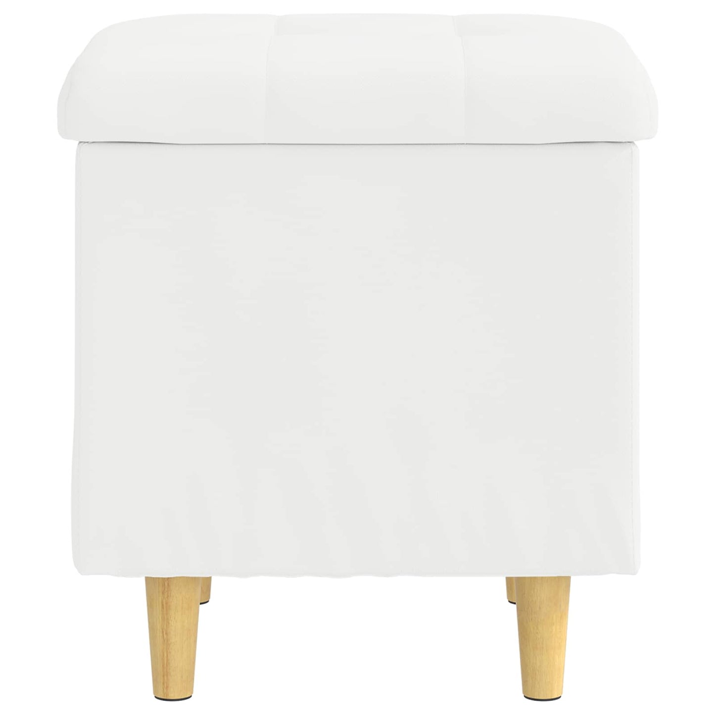 Aufbewahrungsottomane Weiß 40 x 40 x 45 cm Kunstleder