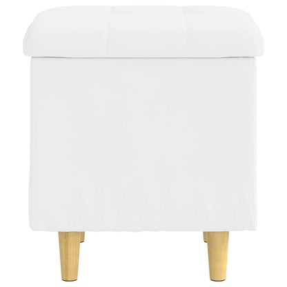 Aufbewahrungsottomane Weiß 40 x 40 x 45 cm Kunstleder