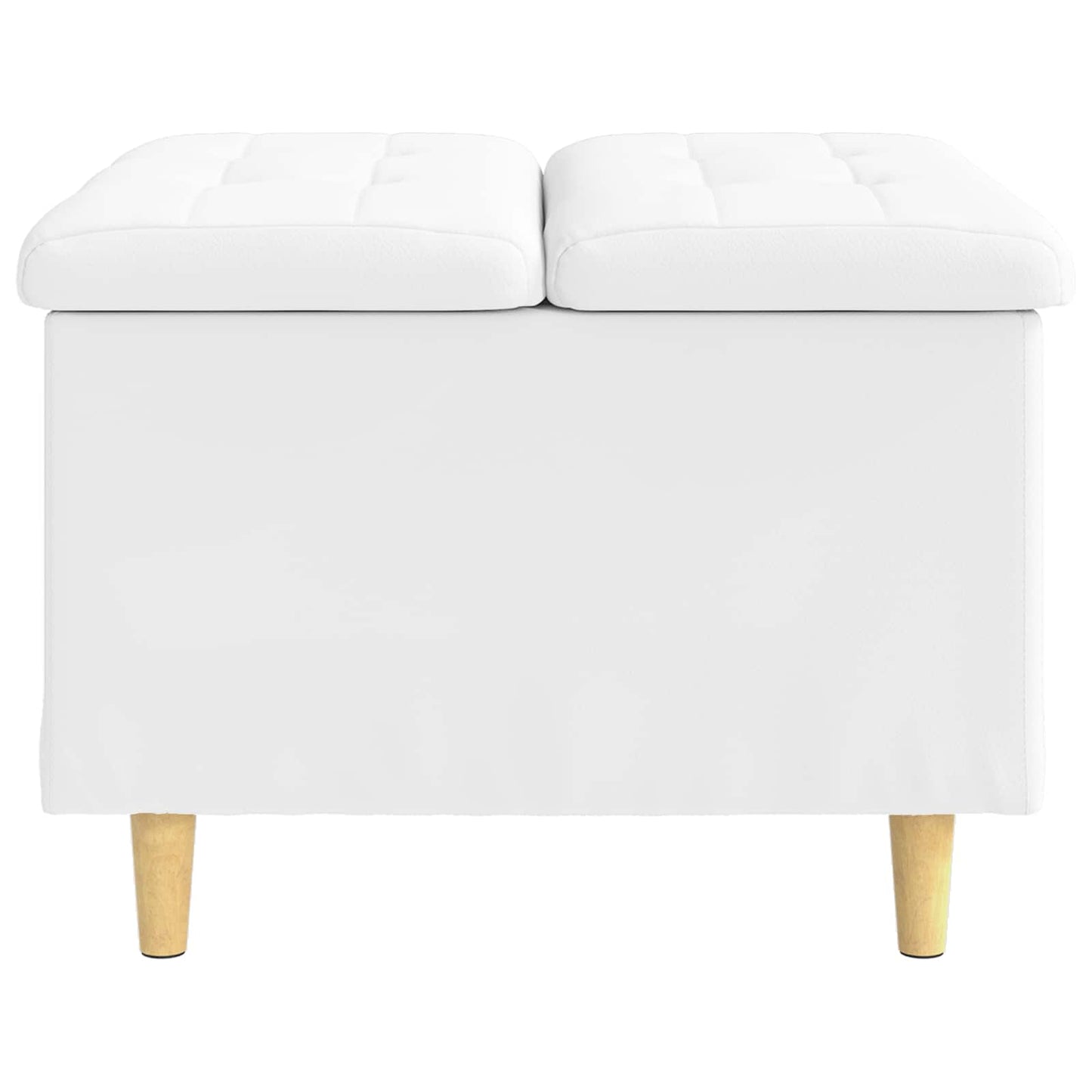 Aufbewahrungsottomane Weiß 60 x 60 x 45 cm Kunstleder