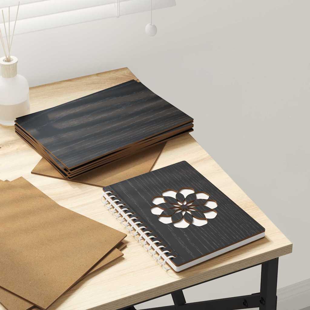 Dekoplatten 50 pcs Schwarz Eichen-Optik 15 x 21 x 0,27 cm