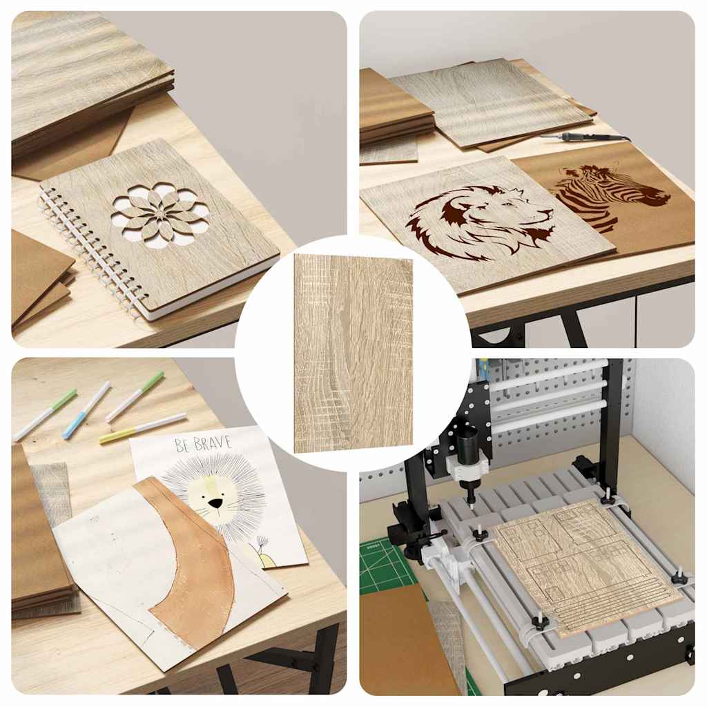 Dekoplatten 150 pcs Sonoma-Eiche 15 x 21 x 0,27 cm