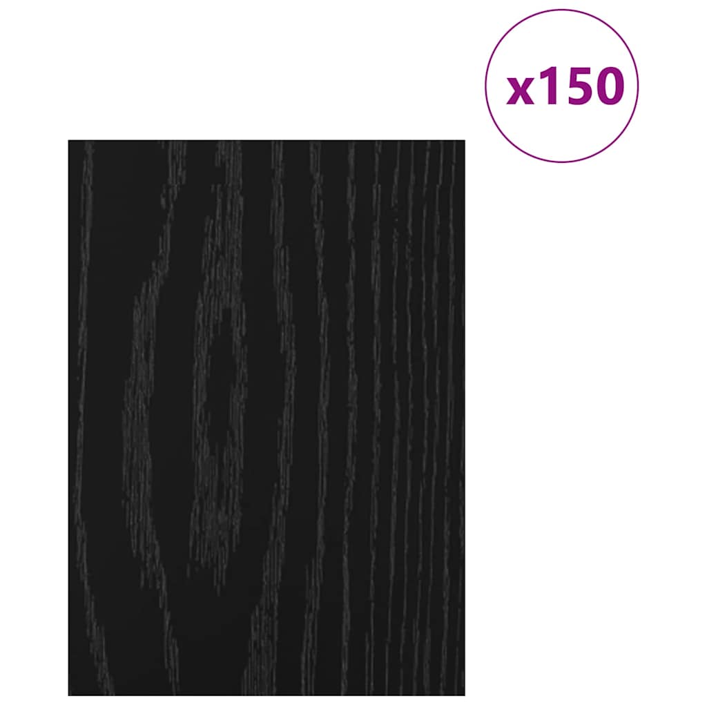Dekoplatten 150 pcs Schwarz Eichen-Optik 21 x 30 x 0,27 cm