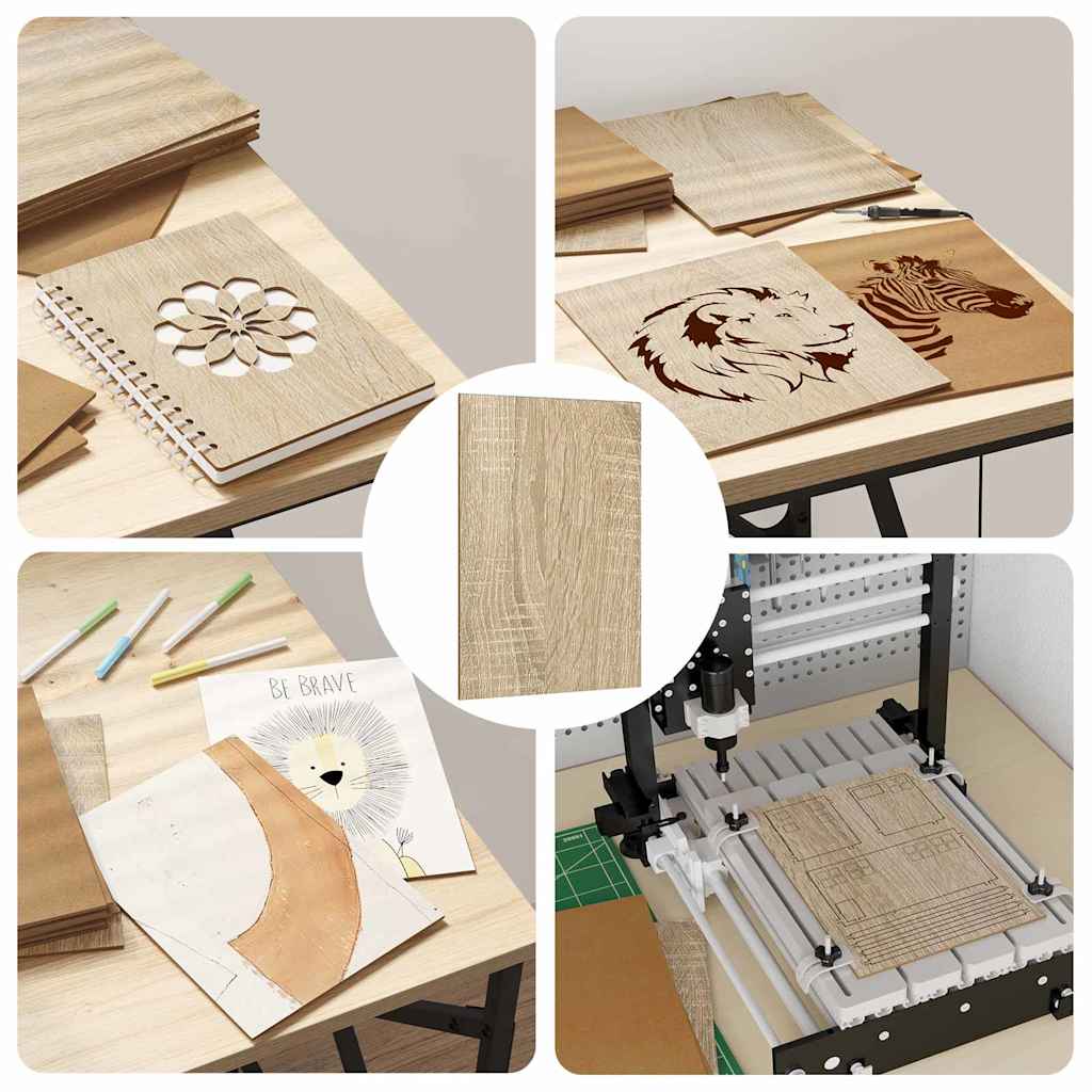 Dekoplatten 50 pcs Sonoma-Eiche 21 x 30 x 0,27 cm Holzwerkstoff