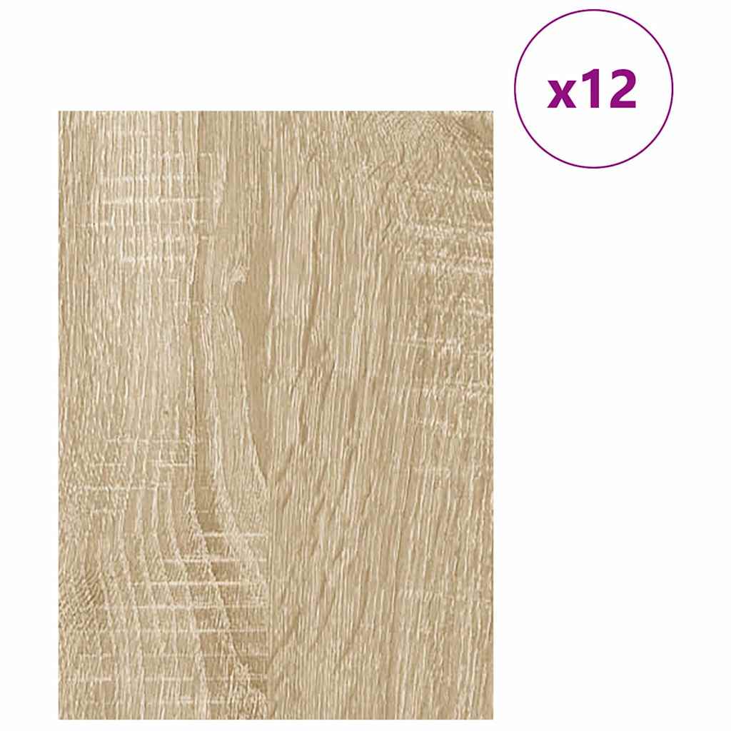 Dekoplatten 12 pcs Sonoma-Eiche 30 x 42 x 0,27 cm Holzwerkstoff