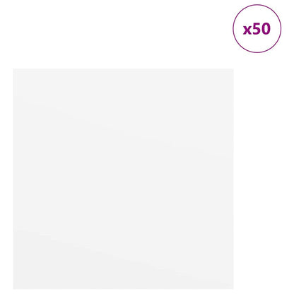 Dekoplatten 50 pcs Weiß 30 x 30 x 0,27 cm Holzwerkstoff