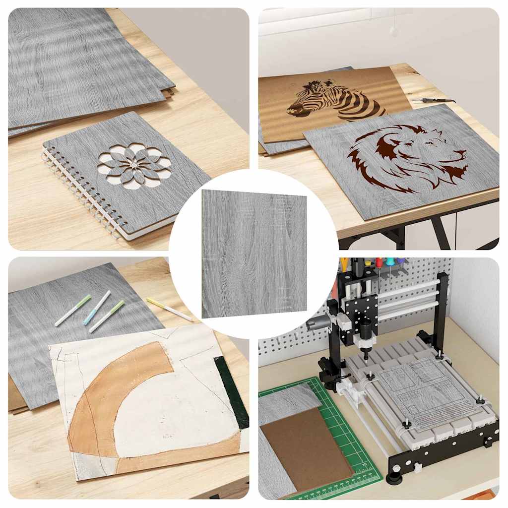 Dekoplatten 12 pcs Graues Sonoma 30 x 30 x 0,27 cm