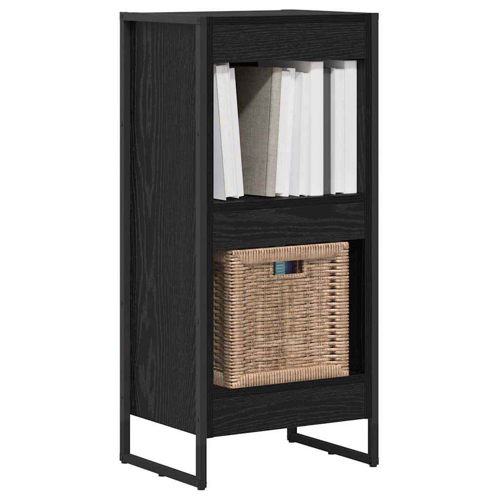 vidaXL Bücherregal Schwarz Eichen-Optik 80 x 30 x 155 cm Holzwerkstoff