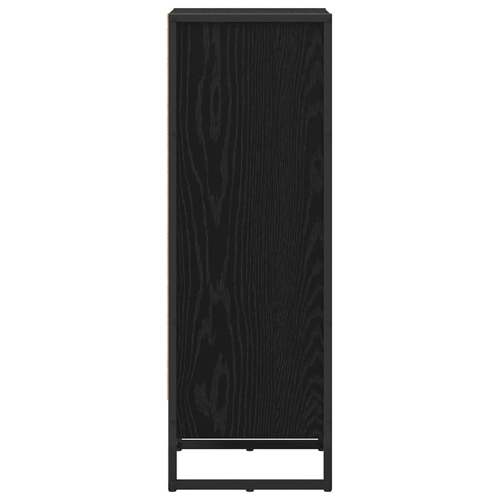 vidaXL Bücherregal Schwarz Eichen-Optik 80 x 30 x 155 cm Holzwerkstoff