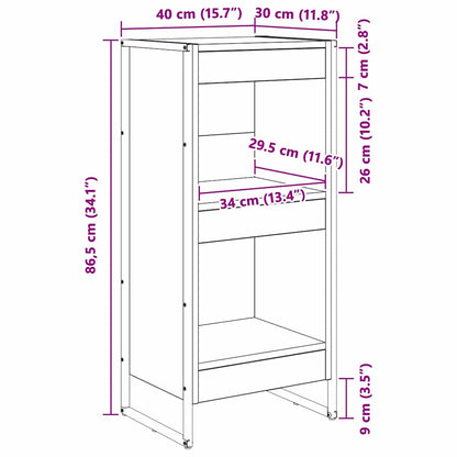 vidaXL Bücherregal Schwarz Eichen-Optik 80 x 30 x 155 cm Holzwerkstoff