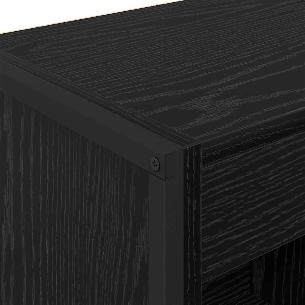 vidaXL Bücherregal Schwarz Eichen-Optik 80 x 30 x 155 cm Holzwerkstoff
