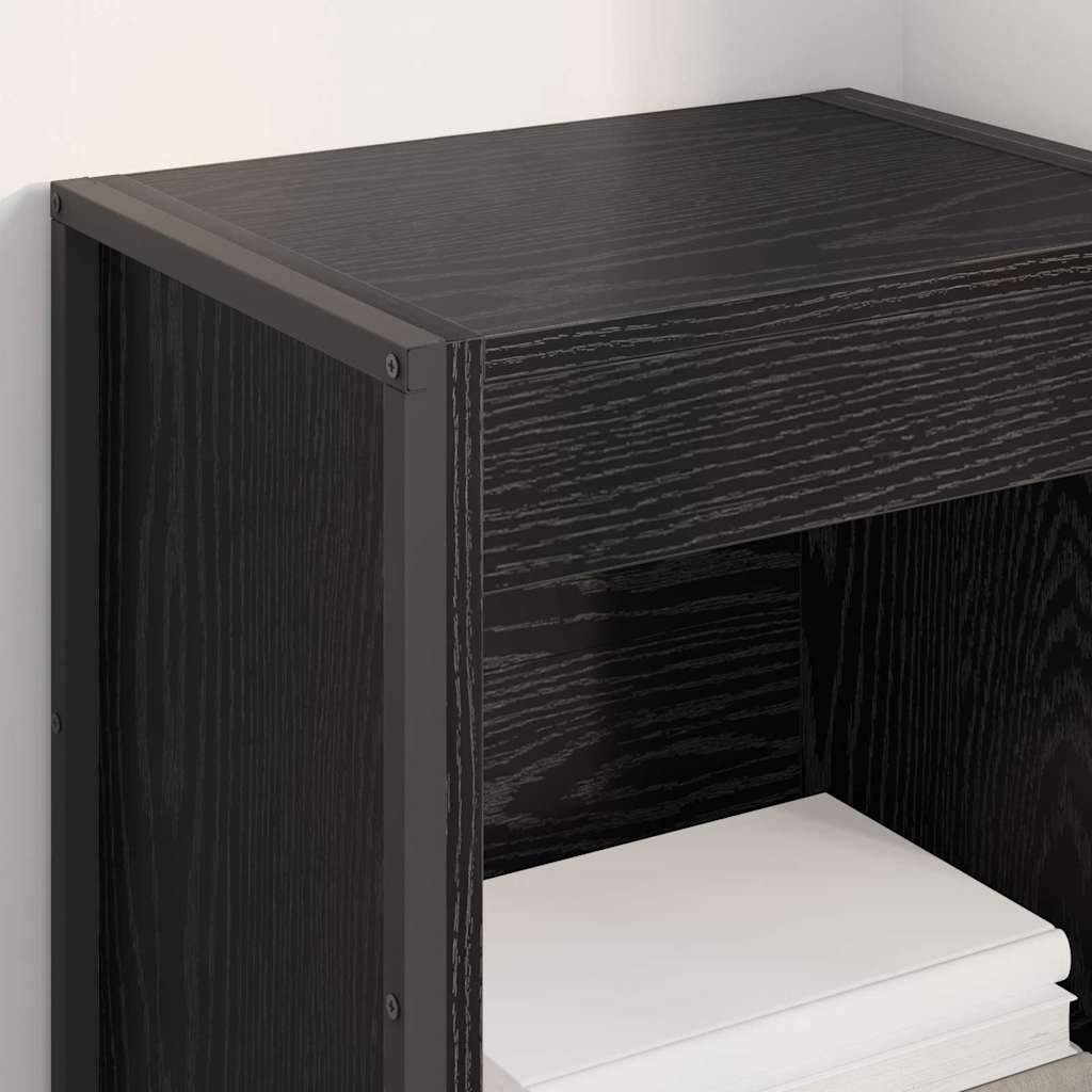 vidaXL Bücherregal Schwarz Eichen-Optik 80 x 30 x 155 cm Holzwerkstoff