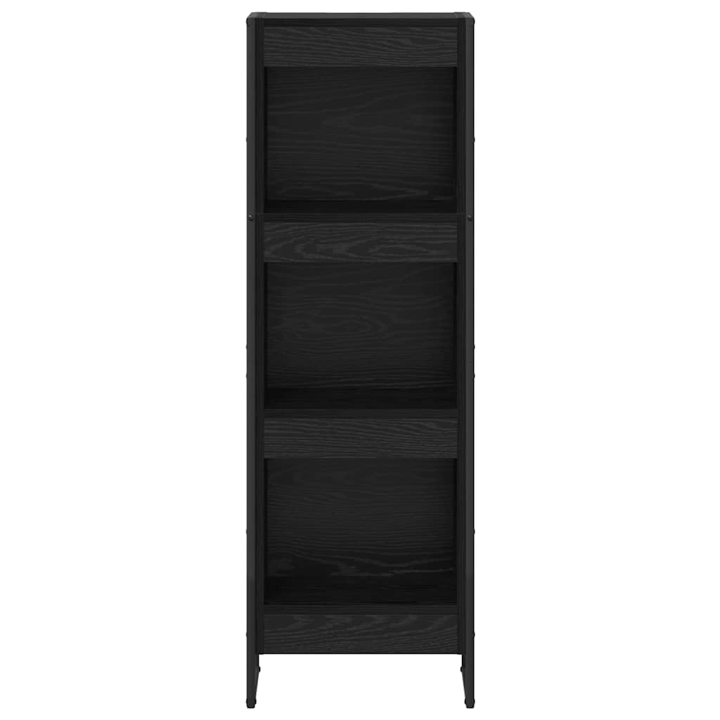 vidaXL Bücherregal Schwarz Eichen-Optik 80 x 30 x 155 cm Holzwerkstoff