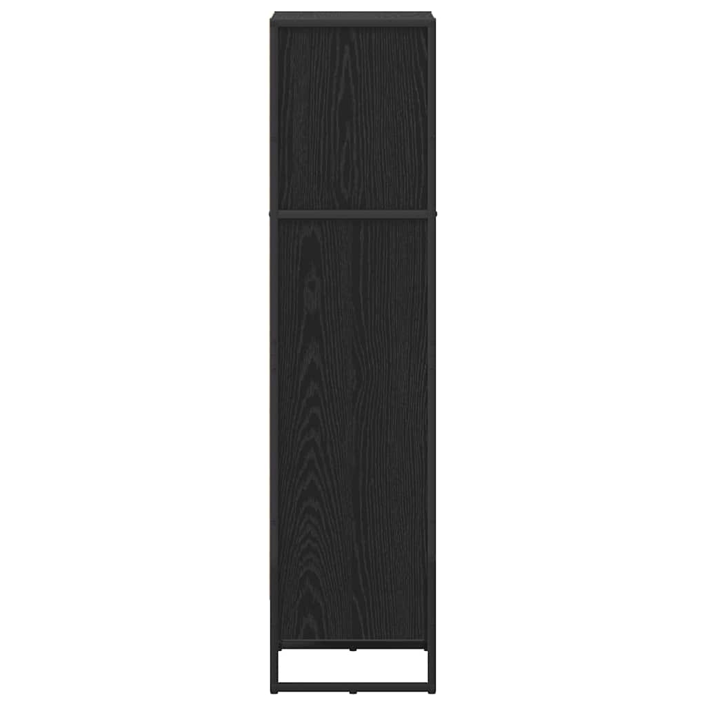 vidaXL Bücherregal Schwarz Eichen-Optik 80 x 30 x 155 cm Holzwerkstoff