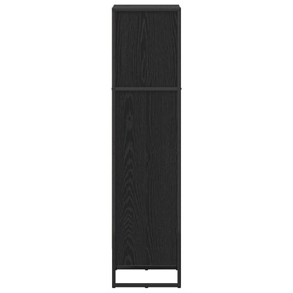 vidaXL Bücherregal Schwarz Eichen-Optik 80 x 30 x 155 cm Holzwerkstoff