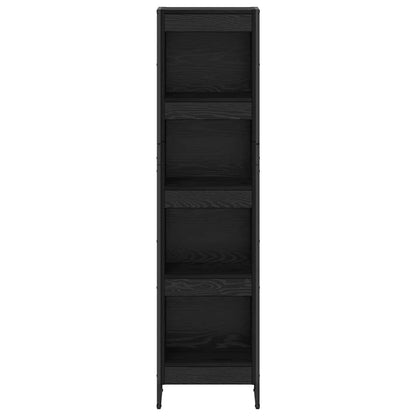 vidaXL Bücherregal Schwarz Eichen-Optik 80 x 30 x 155 cm Holzwerkstoff