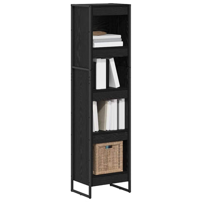 vidaXL Bücherregal Schwarz Eichen-Optik 80 x 30 x 155 cm Holzwerkstoff